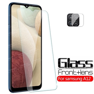 2in1 For Samsung A12 Glass Back Camera Lens Protective Glass For Sumsung A12 A 12 SM-A125F/DS A125F Full Transparent Clear Screen Protector Tempered Glass Film