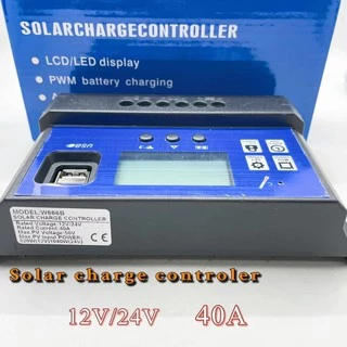 (THAISHVS399ลด150.-)10A/20A/30A/40A/50A/60A Solar Panel Charger Controller Battery Regulator USB LCD โซล่าชาร์จเจอร์