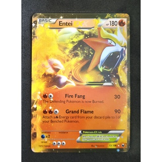 Entei EX 13/108 เอนเทย์ Pokemon Card Vivid Series ภาษาอังกฤษ