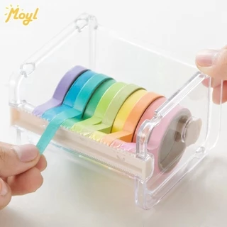 10 ม้วน สีรุ้ง ฉีกได้ วาชิ เทปกระดาษ อัลบั้มรูป ไดอารี่ ตกแต่ง DIY เทปสติกเกอร์