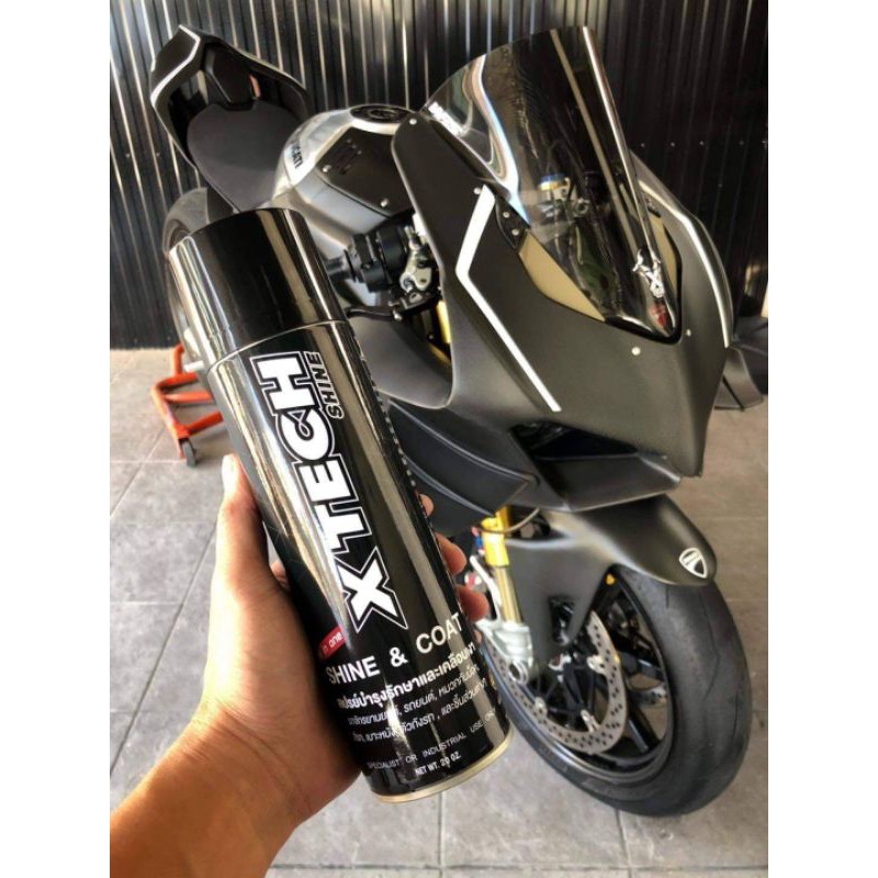 XTECH Shineสเปรย์เคลือบเงาสำหรับสีด้านช่วยในการบำรุงรักษาสีรถอุปกรณ์ดูแลรถของแต่งรถแวกสีด้าน