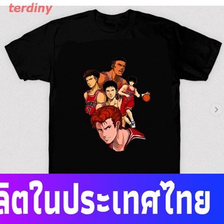 terdiny เสื้อยืดยอดนิยม เสื้อยืดผ้าฝ้ายคอกลมพิมพ์ลายกราฟฟิคกีฬา SHOHOKU Slam Dunk (บาสเกตบอล) Sports T-shirt