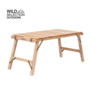 Naturehike Thailand โต๊ะไม้แบบแยกชิ้นประกอบ พับเก็บได้ Egg Roll Folding Wooden Table NH19JJ087