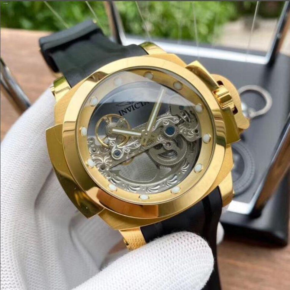 พร้อมส่งจ้า♘Invicta Invicta Men s Invicta Hollow หน้าปัดขนาดใหญ่ เชิงกล นาฬิกาผู้ชายอัตโนมัติ