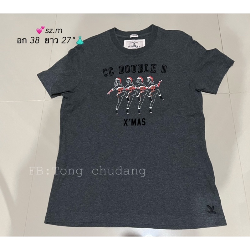 เสื้อยืด cc-oo แท้ ของผู้ชายป้ายติดm