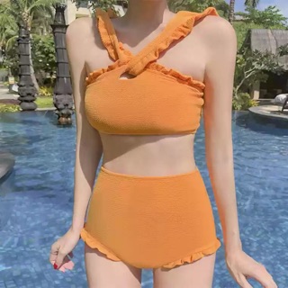 👙🍊ชุดว่ายน้ำ ชุดว่ายน้ำวันพีชสีส้ม สวยมาก