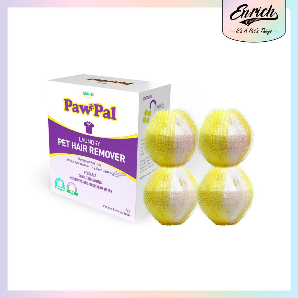 PAWPAL ลูกบอลกําจัดขนซักผ้า 4 ชิ้น