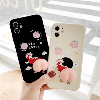 เคสโทรศัพท์มือถือแบบนิ่ม ลายการ์ตูนชินจัง สกุชชี่ พีช สําหรับ Xiaomi Redmi Note 11 10 5G 10s 9 9s 8 7 5 Pro 9t 9a 9c PocoPhone M3 X3 NFC Mi 11t 11 Lite