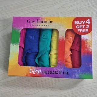 Guy Laroche underwear กางเกงชั้นในชาย 📍Buy 4 Get 2 free ได้ 6 ตัว 6 สี❤️ ราคาขายหน้ากล่อง1,490 บาท Size L เอว 30-33 นิ้ว