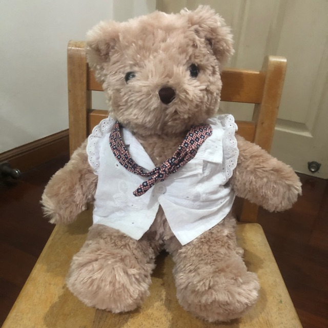 ตุ๊กตาteddy’s bear ใส่เสื้อขาว