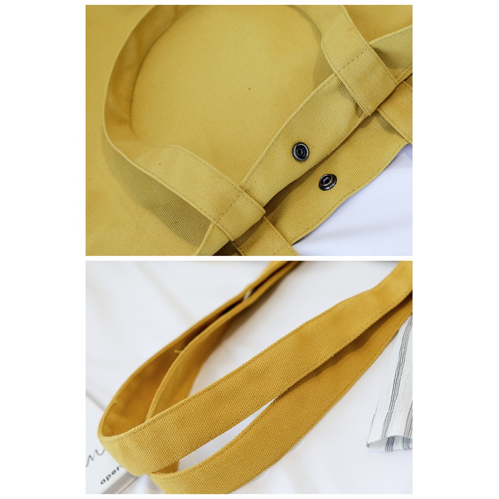 กระเป๋าผ้าแคนวาส กระเป๋าผ้าใบใหญ่ ผ้าหนา Canvas Bag ขนาด 34ซม. x 36ซม. x 12ซม.