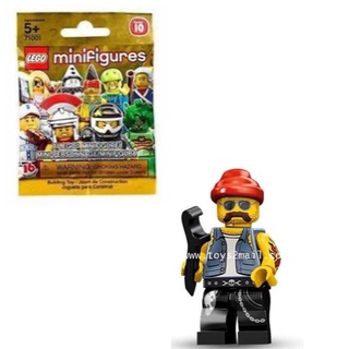 LEGO : LEGO MINI FIGURE SERIES 10 : No.16 Motorcycle Mechanic ของใหม่ ของแท้ 100%