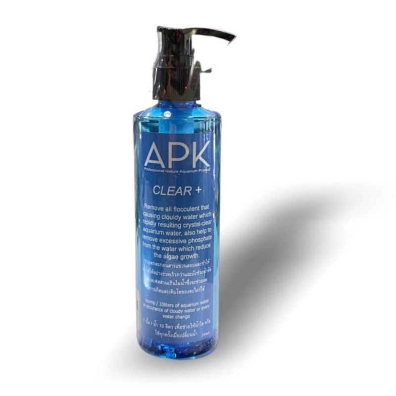 APK CLEAR + ปรับสภาพน้ำลดตะไคร่น้ำใสยิ่งขึ้น 250 ml.