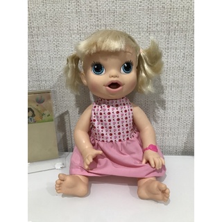 Baby alive doll ทานอาหาร ทานน้ำได้ มีเสียง ของแท้ สภาพ90% แถมชุดที่ใส่