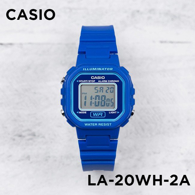 แท้ศูนย์ CMG  100% Casio LA-20WH LA-20 LA-20WHS สุดฮิต นาฬิกาเด็ก แท้ศูนย์ 1 ปี(2A น้ำเงิน)
