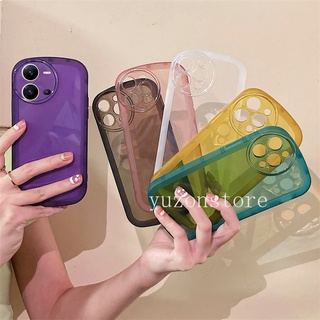 Ready Stock Soft Casing for VIVO V25 5G V25e Y35 2022 เคส Macaron Color Phone Case เคสโทรศัพท Lens Protection Transparent High Quality TPU Phone Back Cover