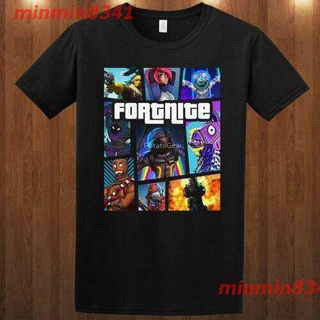 minmin8341 Fortnite To Play Battle Royale Video Game เสื้อยืดลําลองสําหรับผู้ชายแขนสั้น ดพิมพ์ลายดผ้าเด้ง คอกลม Unisex