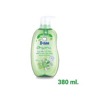 D-nee Organic Head &amp; body baby wash 380 ml.