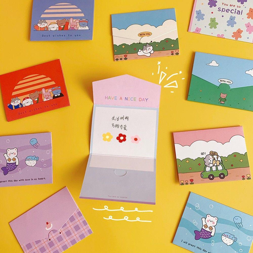 JEREMY1 Cute Greeting Card Kawaii Festival Card Envelope Card Letter ...