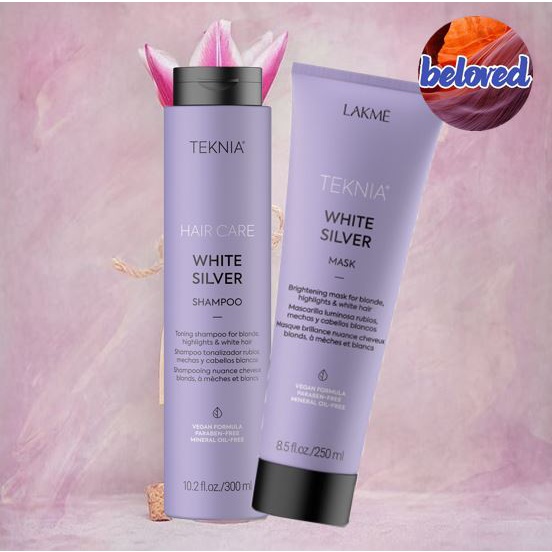 Lakme White Silver Shampoo/Mask แชมพู มาส์กสำหรับผมสีบลอนด์ ผมไฮไลท์ และผมขาว ช่วยลบล้างเม็ดสีเหลืองบนผมไฮไลท์และบนผมขาว