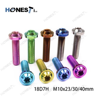 Honesti22 GR5 titanium alloy M10X23/30/40mm UFO head screws High strength and low weight Motorcycle modification.