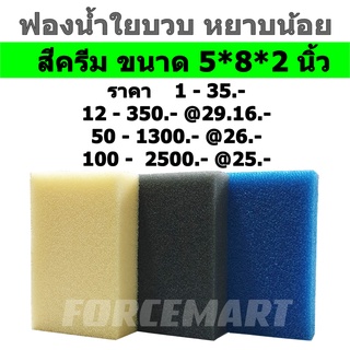 (เก็บโค้ดส่งฟรีหน้าร้าน) ฟองน้ำใยบวบล้างรถ ฟองน้ำล้างรถ สีครีม หยาบน้อย เนื้อแน่น ใช้ทน เกินคุ้ม