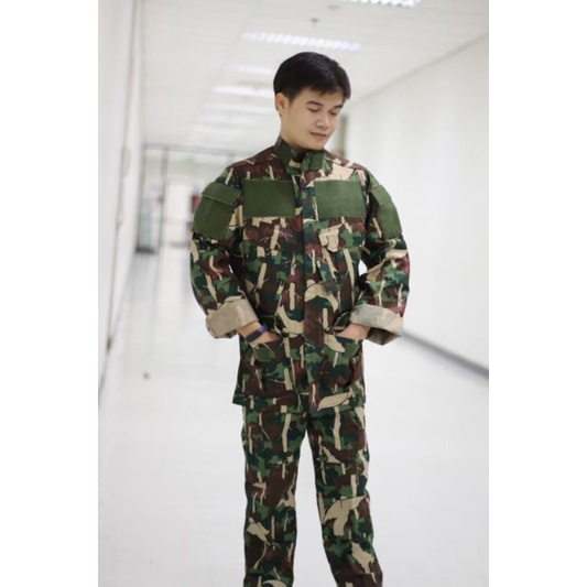 ชุดเวสลายพรางอุทยาน กระเป๋าเฉียงติดตีนตุ๊กแก