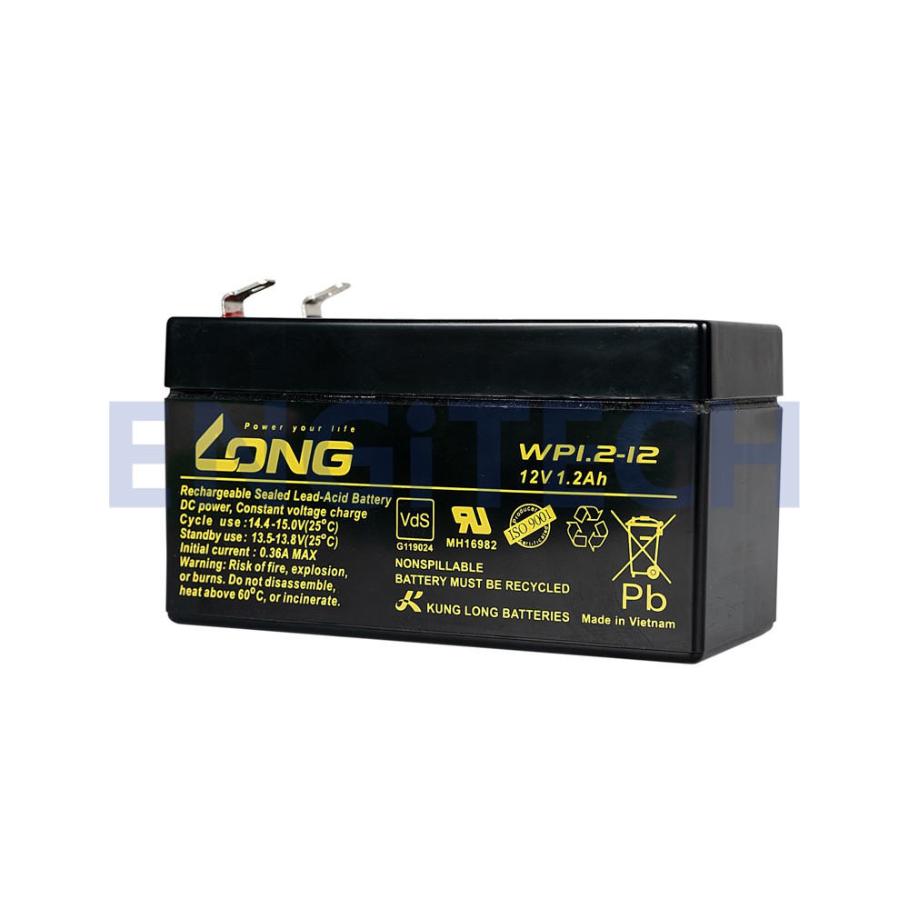 LONG แบตเตอรี่ แห้ง WP1.2-12 ( 12V 1.2AH ) แบต สำรองไฟ UPS ไฟฉุกเฉิน อิเล็กทรอนิกส์ ไฟสำรองรถยุโรป - รูปที่ 4
