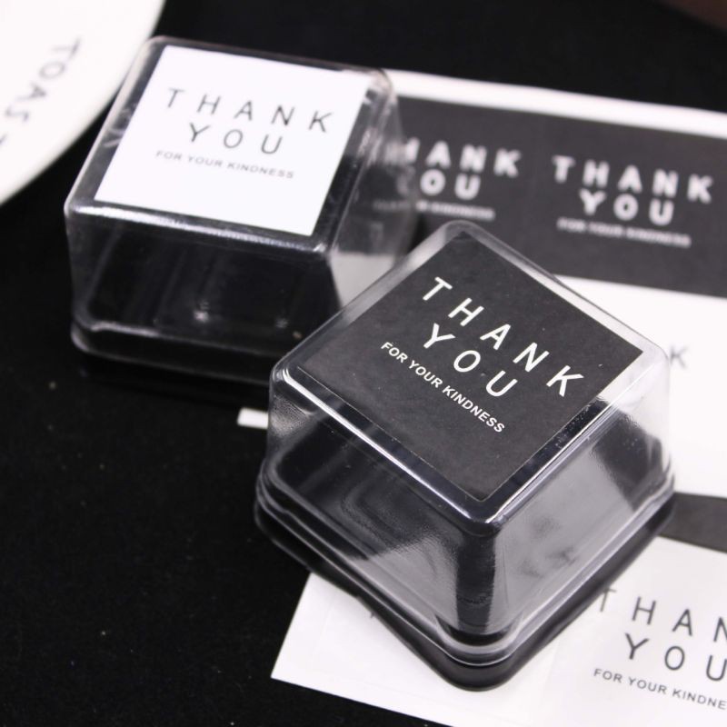 ขายส่ง 1 แผ่น 6 ดวง สติกเกอร์ ขอบคุณ thank you ราคาถูก