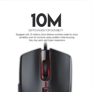 FANTECH VX7 Gaming Mouse รุ่น VX7 เมาส์เกมมิ่ง แฟนเทค ความแม่นยำปรับพร้อม feet mouse DPI 200-8000
