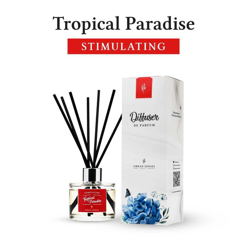 ก้านไม้หอม ไม้กระจายความหอม ไม้กระจายกลิ่น Urban Senses Aromatic Reed Diffuser - Tropical Paradise