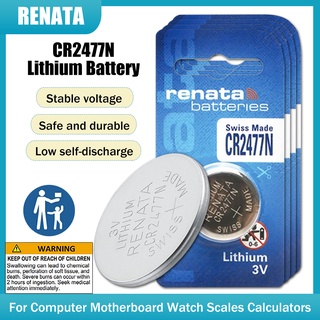 4PCS 100% Original RENATA CR2477N CR2477 DL2477 ECR2477 LM2477 3V Lithium Battery For Watch Car key Scales Toys Button C