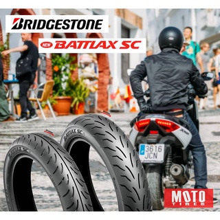 ยางนอกมอเตอร์ไซค์  X-Max, New forza 300 ยี่ห้อ Bridgestone Battlax SC