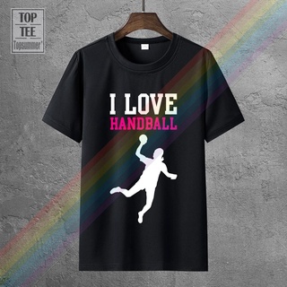 เสื้อยืดแขนสั้น คอกลม พิมพ์ลาย I Love Handball s แฟชั่นสําหรับผู้ชาย 550348Size S-5XL