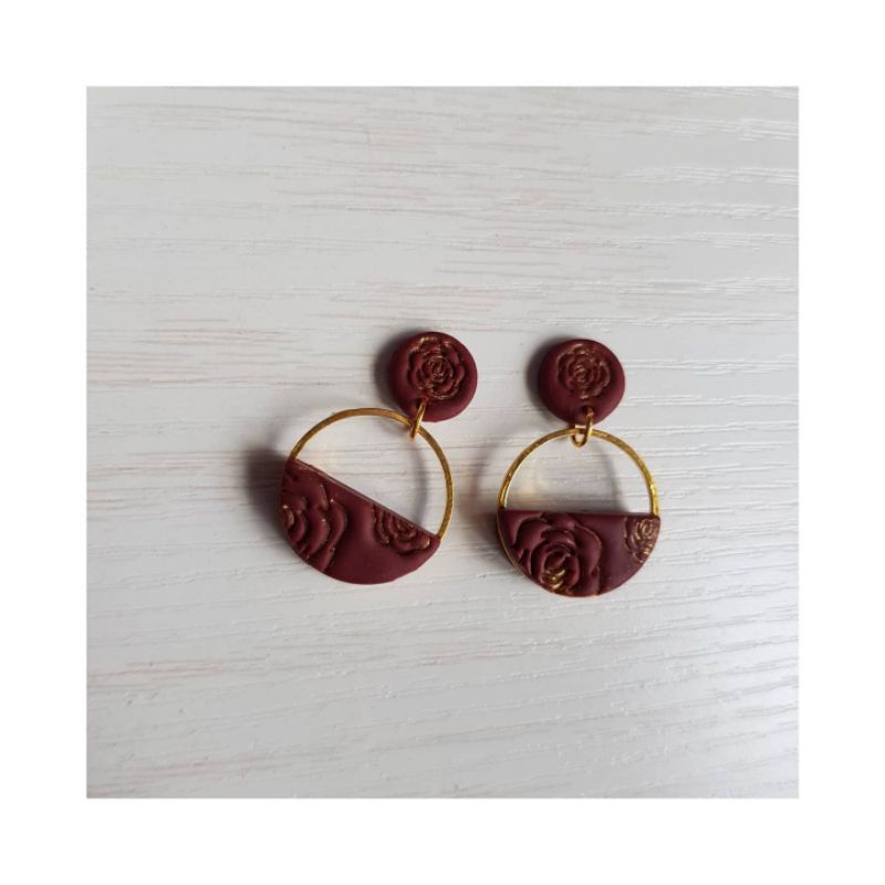 Ploymer Clay earing Rose Earing HandMade