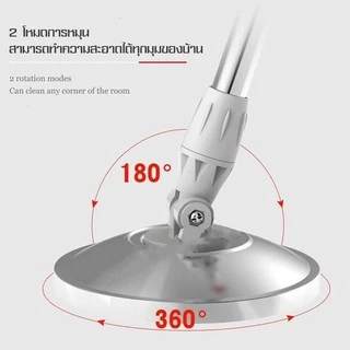 Spin Mopไม้ถูพื้นหัวสแตนเลส ไม้ถูพื้นผ้าม็อบไมโครไฟเบอร์