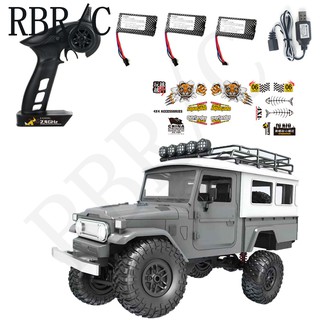 Rbr/c MN40 รถบังคับวิทยุ 1/12 2.4G 4WD พร้อมไฟ LED ด้านหน้า แร็คหลังคา รถบรรทุกออฟโร้ด RTR สามารถติดตั้งและอัพเกรดได้