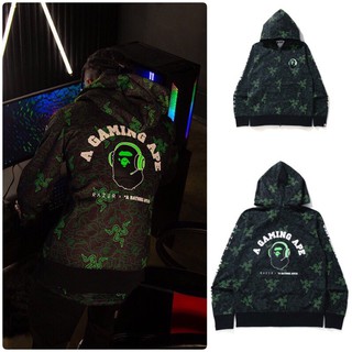 BAPE X RAZER NEON CAMO Razer camouflage hoodie jacket