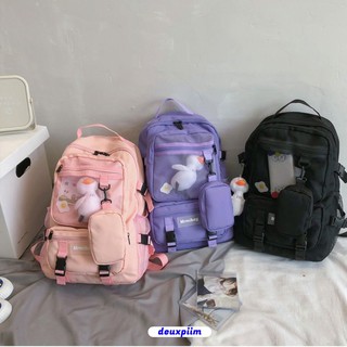 Gauze backpack แถมกระเป๋าซิปห้อยใบเล็ก (สั่งผ่านแชทนะคะ) (ลด 30.- ตลอดเดือน ส.ค.64)