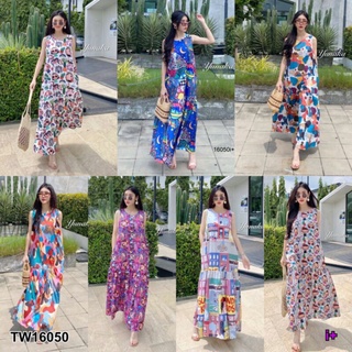 Maxi Dress เดรสยาวแขนกุด คอกลม