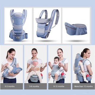 เป้อุ้มเด็ก เป้อุ้มลูก 0-36เดือน Hip Seat Baby Carrier 3-in-1 แบบมีที่นั่ง แยกได้ มีช่องเก็บของใต้เบาะ Ergonomic Carrier