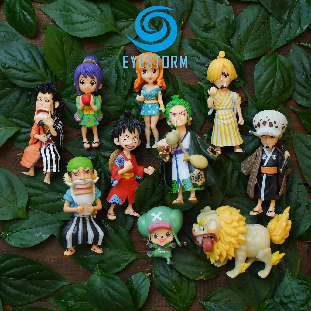 One Piece Model - เกาะโจรสลัด - Luffy, Zoro, Chopper, Nami, Usopp, Sanji, Law, Otama, Kinemon, Komachiyo