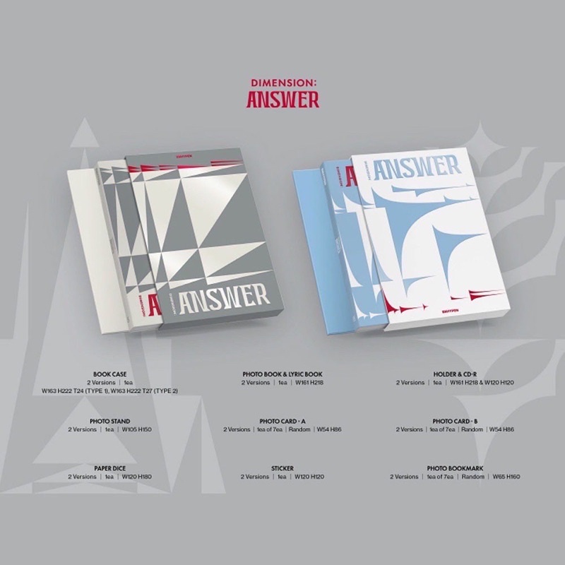 อัลบั้ม(พร้อมส่ง) SET ver ENHYPEN - Album [DIMENSION : ANSWER]