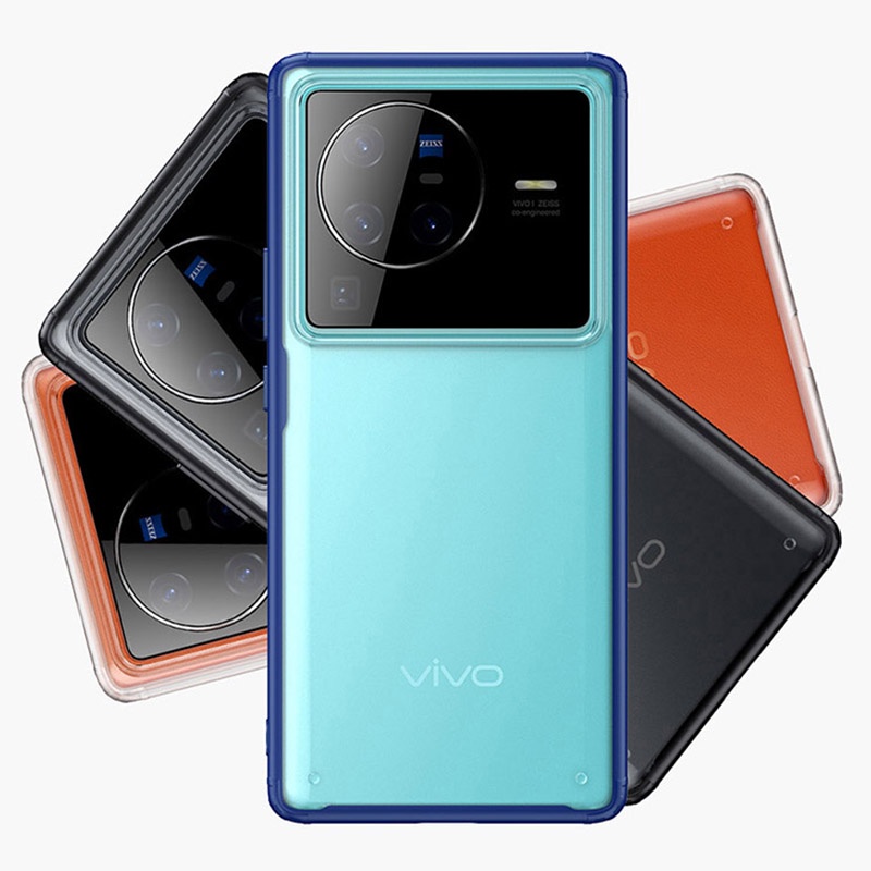 สําหรับ Vivo X80 / X80 Pro บางเฉียบ ป้องกันการกระแทก กันกระแทก TPU กันชน แข็ง PC เคสใส