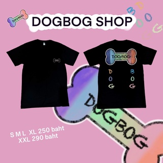 เสื้อยืดผ้าฝ้ายพิมพ์ลายขายดีDogbog เสื้อยืดคอกลมผ้าcotton100%