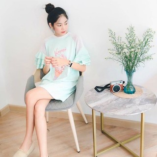 KAYASIS~❤️  | SR13 MINT-GREEN  Layered Ruffle Sleeve Mini Dress