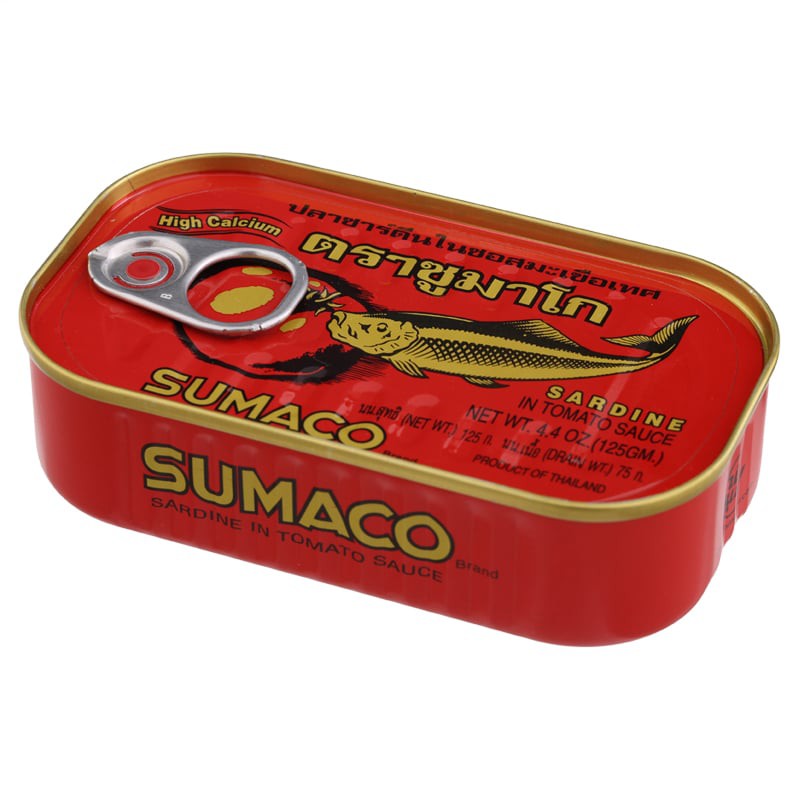 (แพ็ค 5) Sumaco Sardine in Tomato Sauce ซูมาโก ปลาซาร์ดีนในซอสมะเขือเทศ 125 กรัม