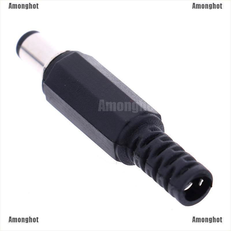 Amonghot☆ 5Pcs 5.5X2.1Mm Male Dc In-Line Plug Socket Jack Connector ...