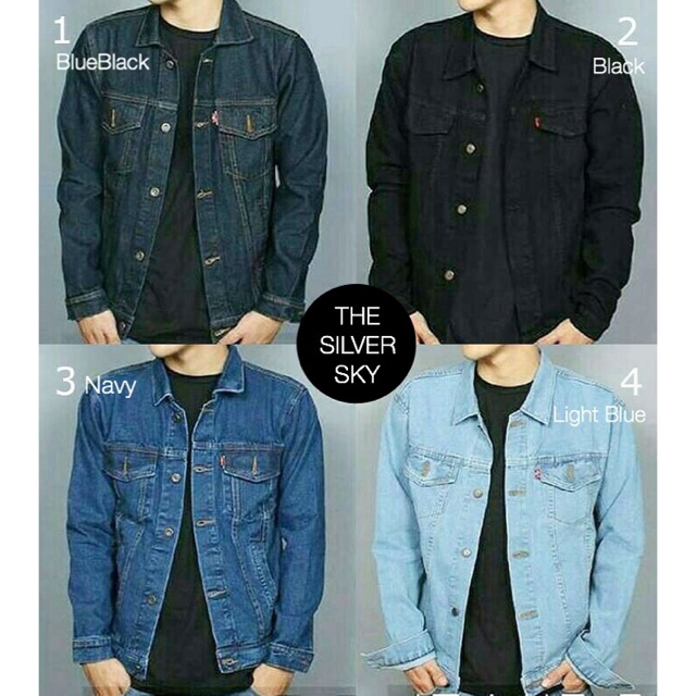 Thesilversky Denim Jeans Jacket ผู้ชาย
