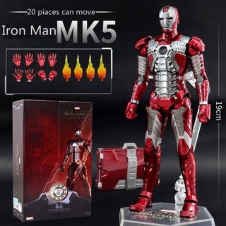 โมเดล Iron Man Mark V MK5 Action Figure Marvel Iron Man 2 (ZD Toy) ขนาด18cm. มีกล่อง